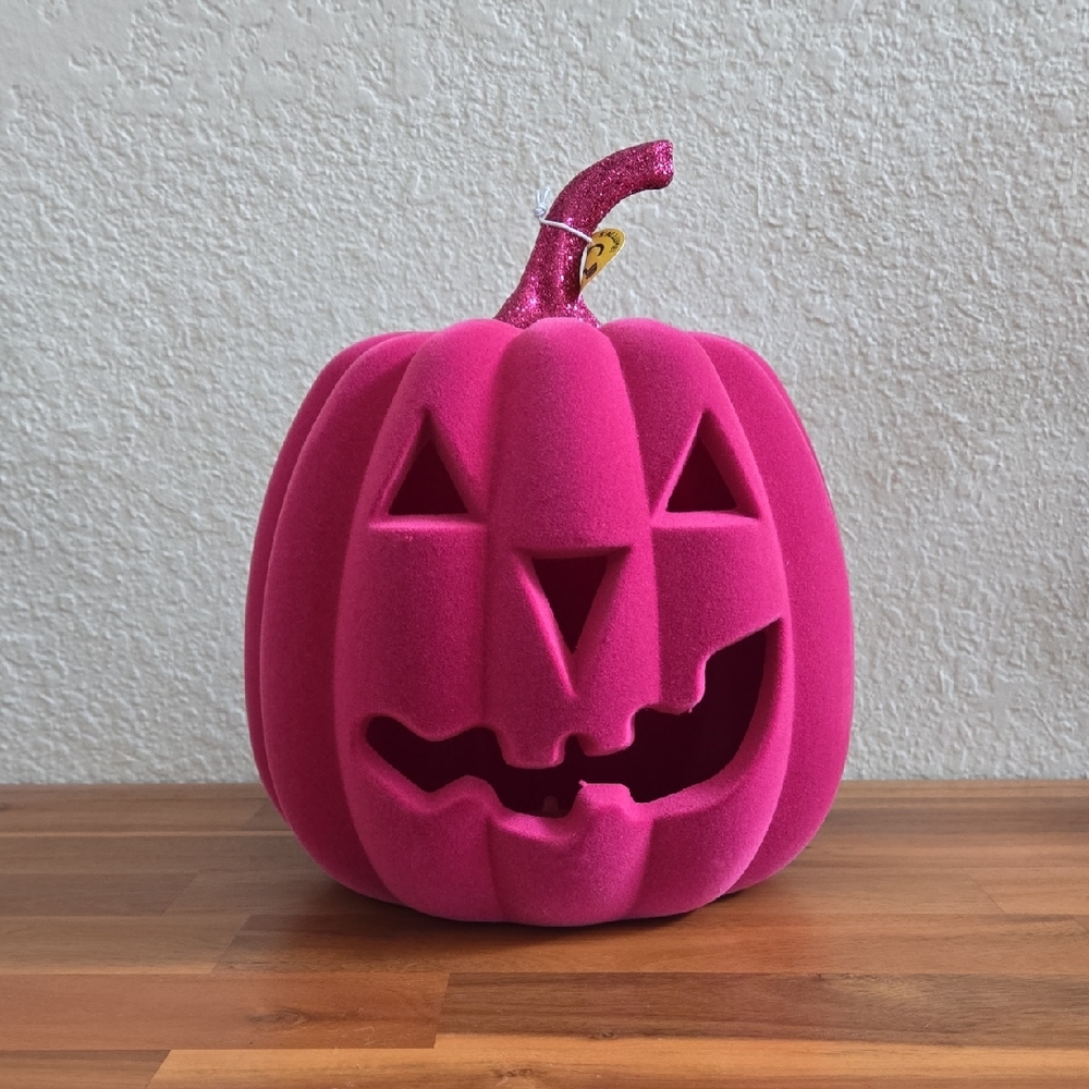 Fuchsia Velvet Jack-o'-Lantern Pumpkin, Michael's Halloween, Ashland 2025, NWT